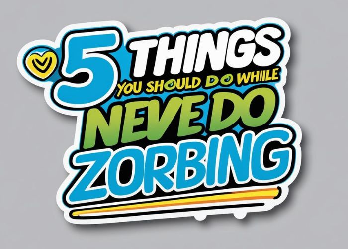 zorbing not to dos